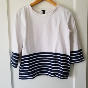 J Crew nautical fleece pullover